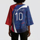 Haiti Football Custom Kimono Sleeve Blouse Abstract Graphic Style Patriotic