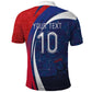 Haiti Football Custom Polo Shirt Abstract Graphic Style Patriotic