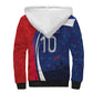 Haiti Football Custom Sherpa Hoodie Abstract Graphic Style Patriotic