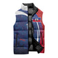 Haiti Football Custom Sleeveless Puffer Jacket Abstract Graphic Style Patriotic
