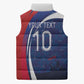 Haiti Football Custom Sleeveless Puffer Jacket Abstract Graphic Style Patriotic
