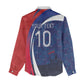 Haiti Football Custom Women Casual Shirt Abstract Graphic Style Patriotic