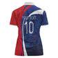 Haiti Football Custom Women Polo Shirt Abstract Graphic Style Patriotic
