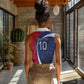 Haiti Football Custom Women Sleeveless Polo Shirt Abstract Graphic Style Patriotic