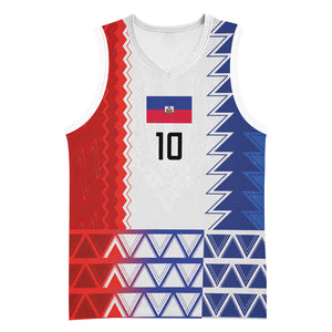 Haiti Football Custom Basketball Jersey Tribal African Abstract Graphic