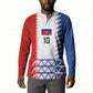 Haiti Football Custom Button Sweatshirt Tribal African Abstract Graphic