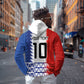 Haiti Football Custom Hoodie Tribal African Abstract Graphic