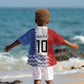 Haiti Football Custom Kid Hawaiian Shirt Tribal African Abstract Graphic