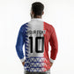 Haiti Football Custom Long Sleeve Polo Shirt Tribal African Abstract Graphic