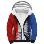 Haiti Football Custom Sherpa Hoodie Tribal African Abstract Graphic