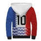 Haiti Football Custom Sherpa Hoodie Tribal African Abstract Graphic