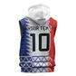 Haiti Football Custom Sleeveless Hoodie Tribal African Abstract Graphic
