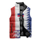 Haiti Football Custom Sleeveless Puffer Jacket Tribal African Abstract Graphic