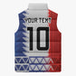 Haiti Football Custom Sleeveless Puffer Jacket Tribal African Abstract Graphic