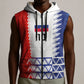 Haiti Football Custom Sleeveless Zip Hoodie Tribal African Abstract Graphic