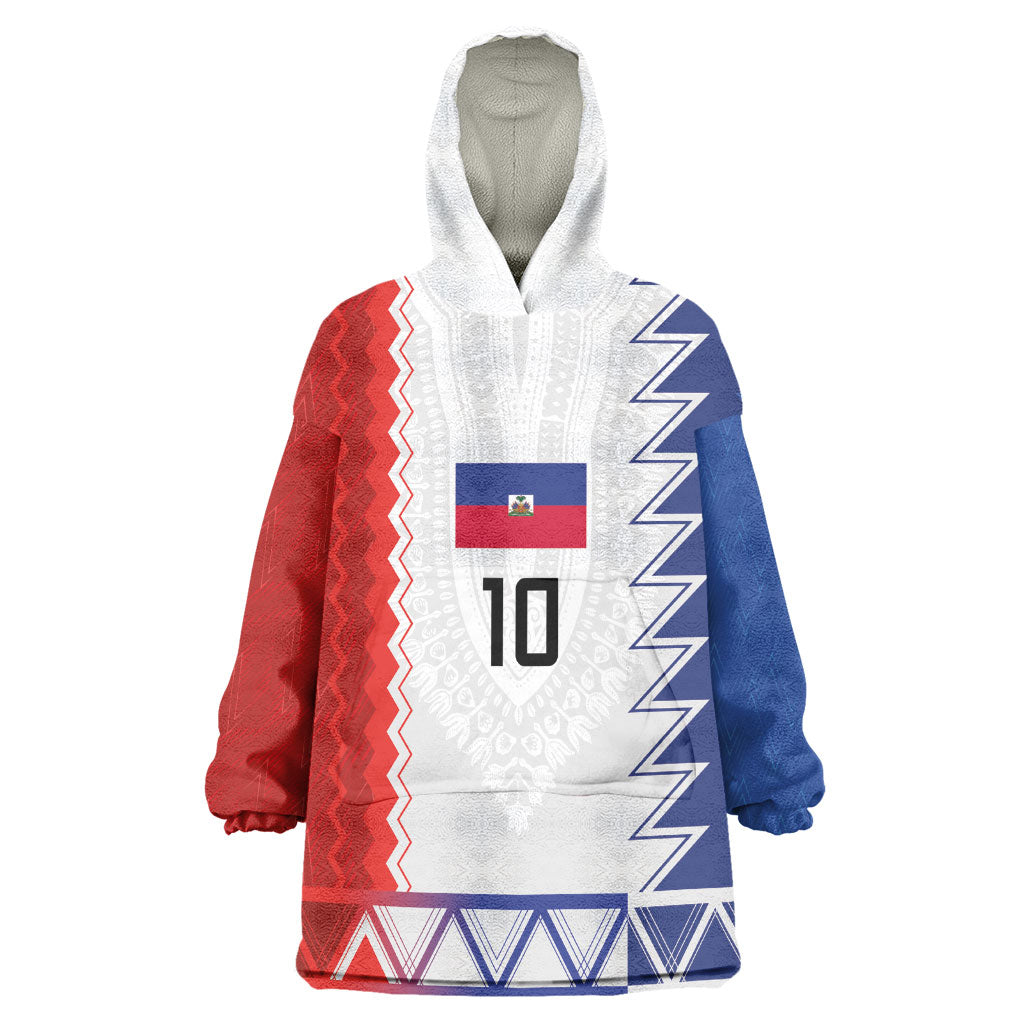 Haiti Football Custom Wearable Blanket Hoodie Tribal African Abstract Graphic