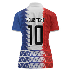 Haiti Football Custom Women Polo Shirt Tribal African Abstract Graphic