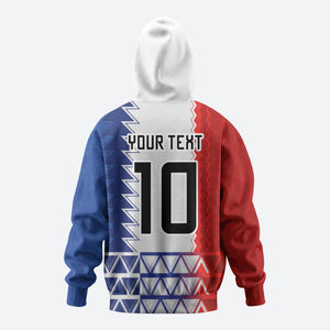 Haiti Football Custom Zip Hoodie Tribal African Abstract Graphic
