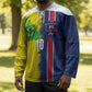 Haiti and Brazil Football Custom Hockey Jersey Splash Half Split