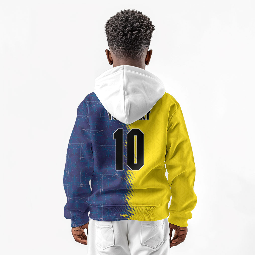 Haiti and Brazil Football Custom Kid Hoodie Splash Half Split
