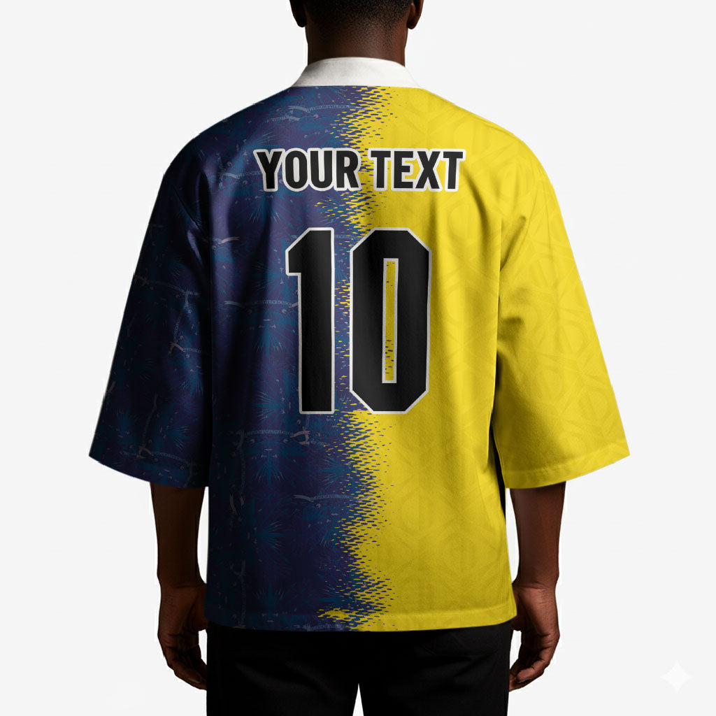 Haiti and Brazil Football Custom Kimono Splash Half Split