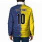 Haiti and Brazil Football Custom Padded Jacket Splash Half Split