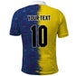 Haiti and Brazil Football Custom Polo Shirt Splash Half Split