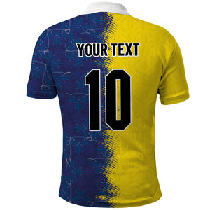 Haiti and Brazil Football Custom Polo Shirt Splash Half Split