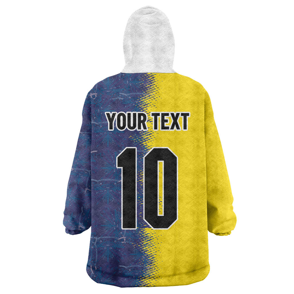 Haiti and Brazil Football Custom Wearable Blanket Hoodie Splash Half Split