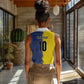 Haiti and Brazil Football Custom Women Sleeveless Polo Shirt Splash Half Split