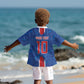 Cabo Verde Custom Kid Hawaiian Shirt Paint Brush Stroke Shark Pattern Map Design