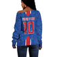 Cabo Verde Custom Off Shoulder Sweater Paint Brush Stroke Shark Pattern Map Design