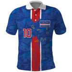 Cabo Verde Custom Polo Shirt Paint Brush Stroke Shark Pattern Map Design