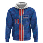 Cabo Verde Custom Zip Hoodie Paint Brush Stroke Shark Pattern Map Design