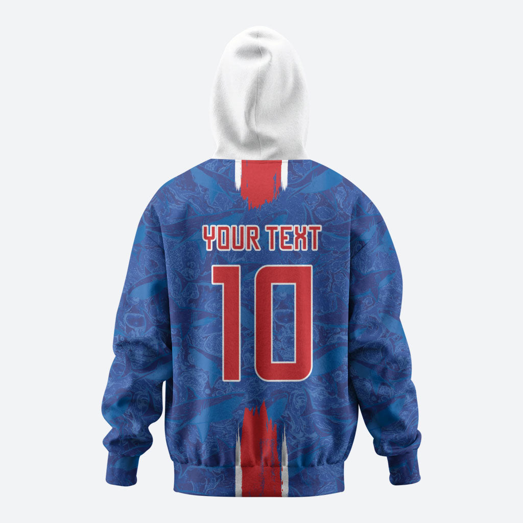 Cabo Verde Custom Zip Hoodie Paint Brush Stroke Shark Pattern Map Design