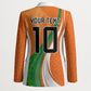 Cote D'Ivoire Football Custom Blazer Abstract Wave Pattern Tribal Sporty Style