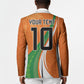 Cote D'Ivoire Football Custom Blazer Abstract Wave Pattern Tribal Sporty Style