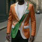 Cote D'Ivoire Football Custom Blazer Abstract Wave Pattern Tribal Sporty Style