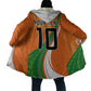 Cote D'Ivoire Football Custom Cloak Abstract Wave Pattern Tribal Sporty Style