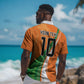 Cote D'Ivoire Football Custom Hawaiian Shirt Abstract Wave Pattern Tribal Sporty Style LT03