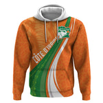 Cote D'Ivoire Football Custom Hoodie Abstract Wave Pattern Tribal Sporty Style