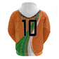 Cote D'Ivoire Football Custom Hoodie Abstract Wave Pattern Tribal Sporty Style