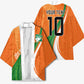 Cote D'Ivoire Football Custom Kimono Abstract Wave Pattern Tribal Sporty Style