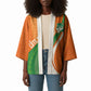 Cote D'Ivoire Football Custom Kimono Abstract Wave Pattern Tribal Sporty Style