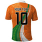 Cote D'Ivoire Football Custom Polo Shirt Abstract Wave Pattern Tribal Sporty Style