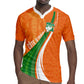 Cote D'Ivoire Football Custom Rugby Jersey Abstract Wave Pattern Tribal Sporty Style