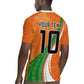 Cote D'Ivoire Football Custom Rugby Jersey Abstract Wave Pattern Tribal Sporty Style