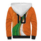 Cote D'Ivoire Football Custom Sherpa Hoodie Abstract Wave Pattern Tribal Sporty Style