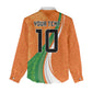 Cote D'Ivoire Football Custom Women Casual Shirt Abstract Wave Pattern Tribal Sporty Style
