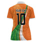 Cote D'Ivoire Football Custom Women Polo Shirt Abstract Wave Pattern Tribal Sporty Style
